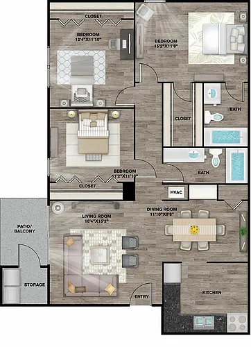 Floor plan 3/2.00