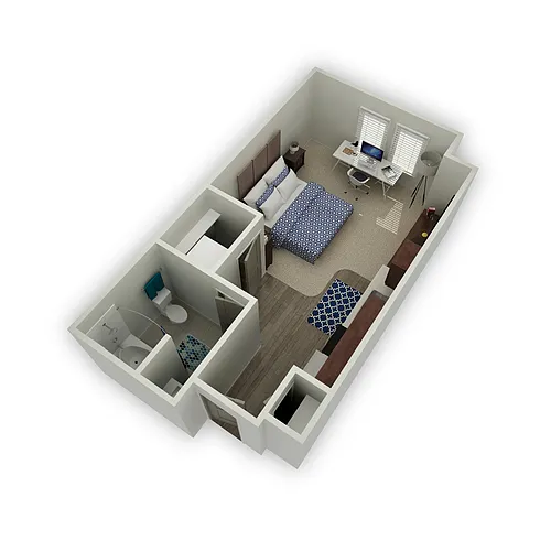 Floor plan Indigo (Studio)