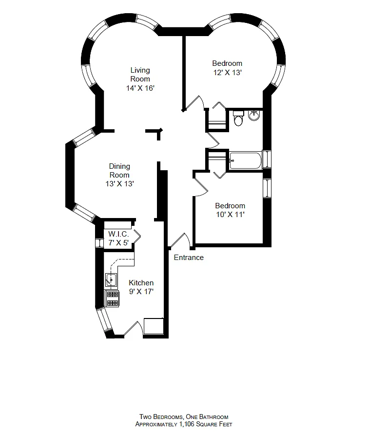 Floor plan Two Bedroom