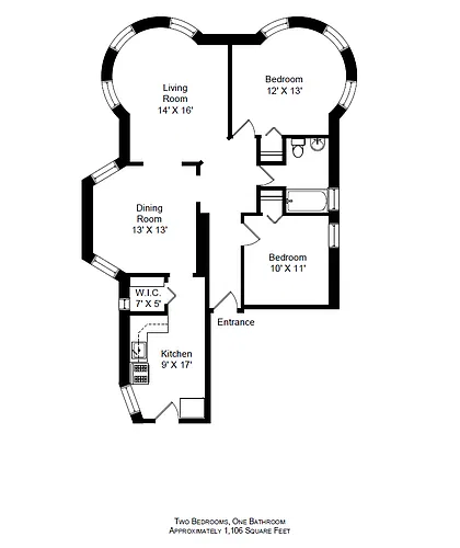 Floor plan Two Bedroom