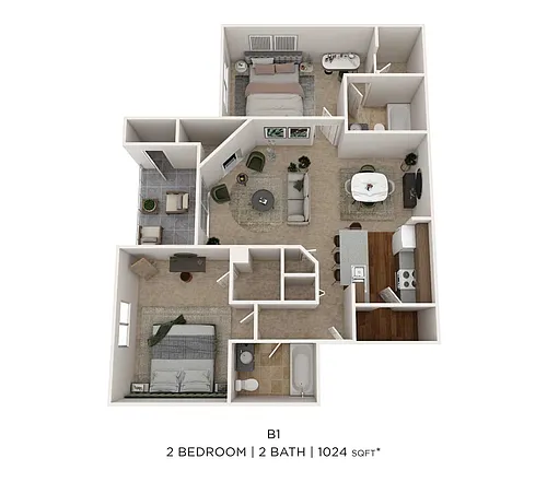 Floor plan Two Bedroom
