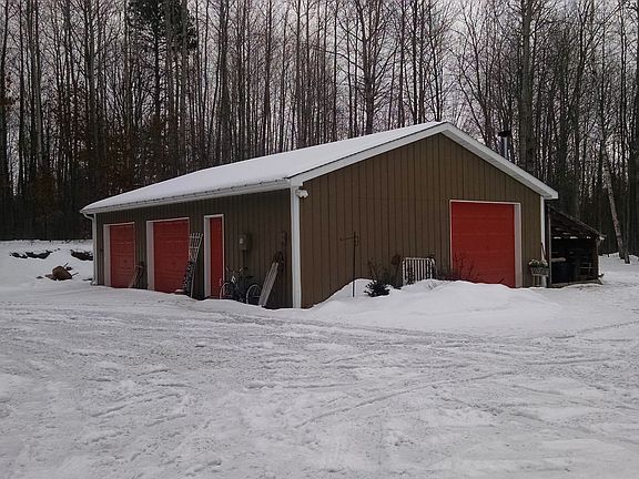 3 Car Garage with Woodstove