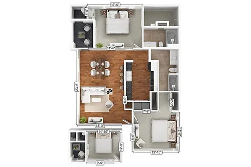 Floor plan 2b2 - Phase 1