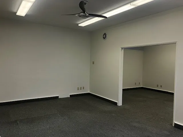 Standing at front door looking in