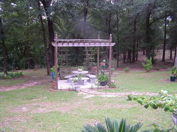 back yard patio area