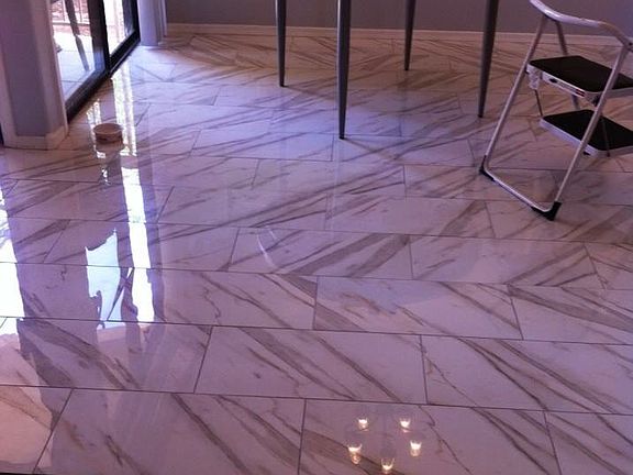 Porcelain tile, wht/grey/bei