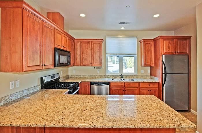 Kitchen with granite