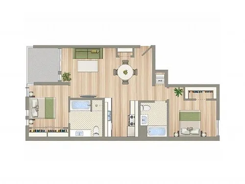 Floor plan 2 Bed/2 Bath Penthouse