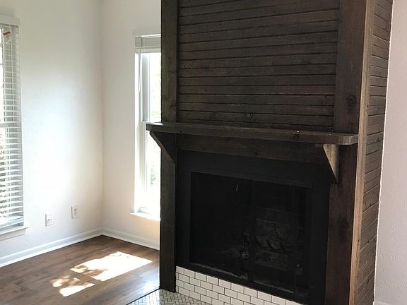 Wood burning fireplace