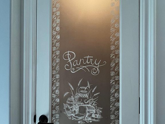 Walk-in pantry door.