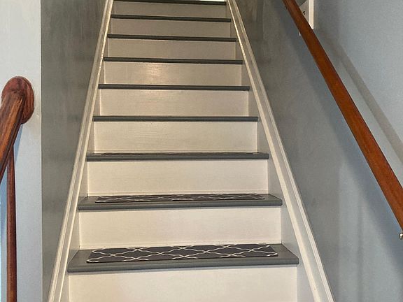 Looking up the stairs