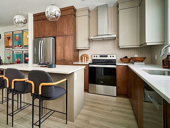 A photo of the kitchen of the Belvedere model by Brookfield Residential.