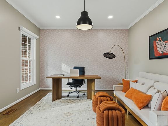 Working office features a pull out queen bed sleeper sofa