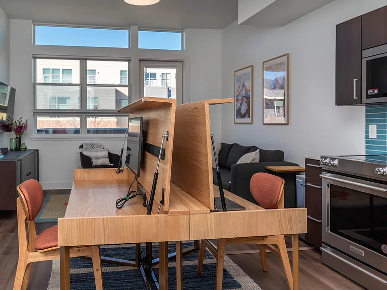 Workstations (dining table opened)
