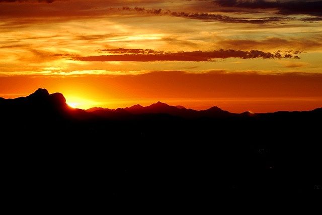 Sunsets are breathtaking from my living room