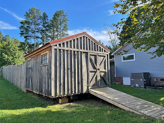 Fence and Storage Building View.