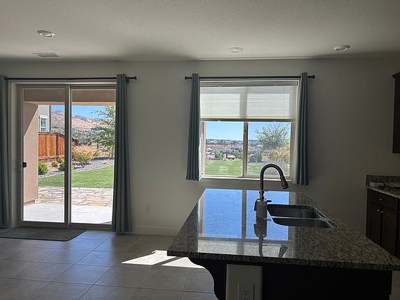 kitchen view of backyard