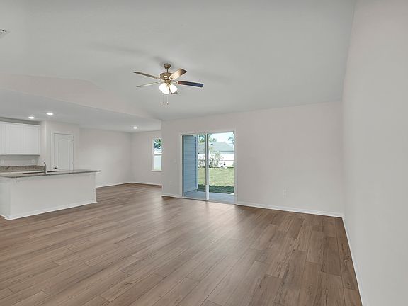 This family room opens to backyard patio.