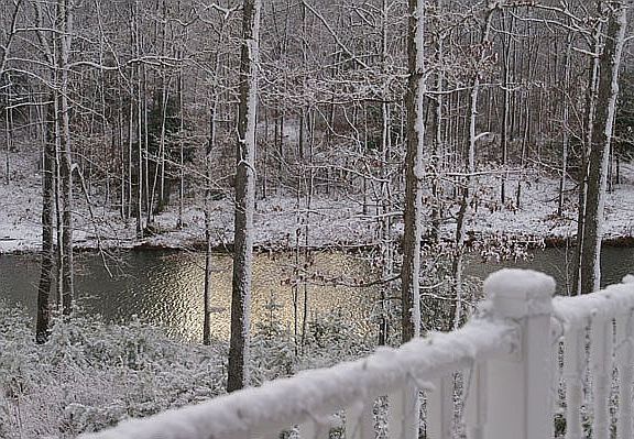 Water Reflection Winter Snow
