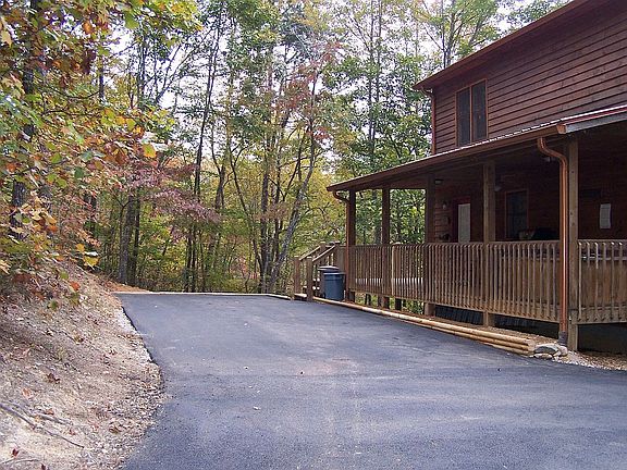 Driveway leads to back door