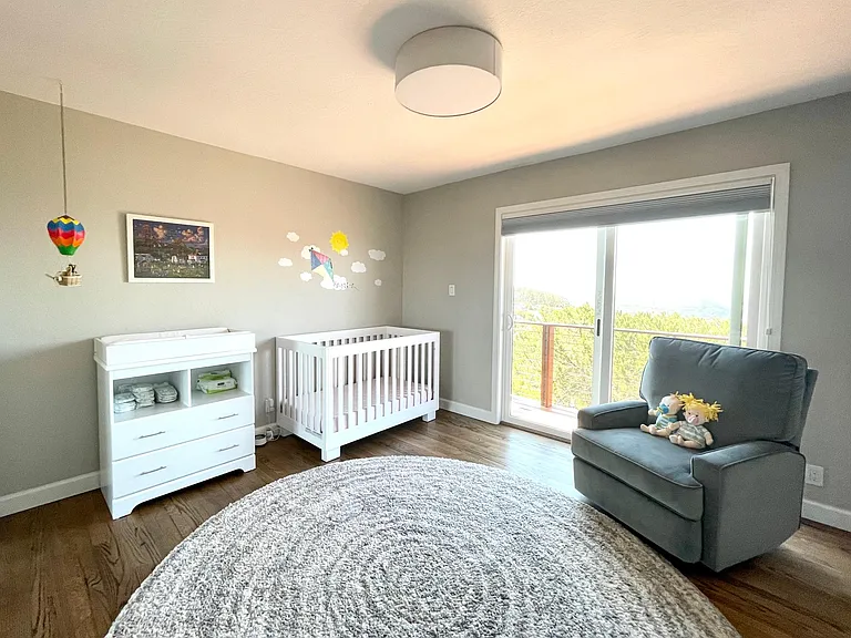 Third bedroom is currently set up with a crib. We would consider changing it to a bed if needed for older children.