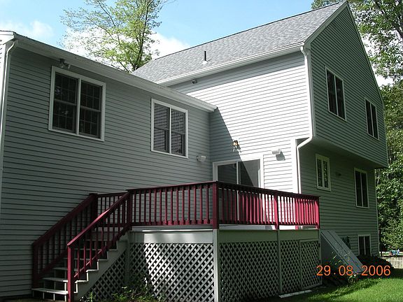 back deck from woods