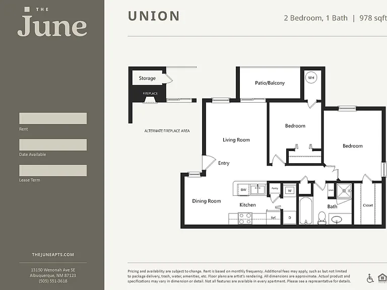 Union floor plan The June