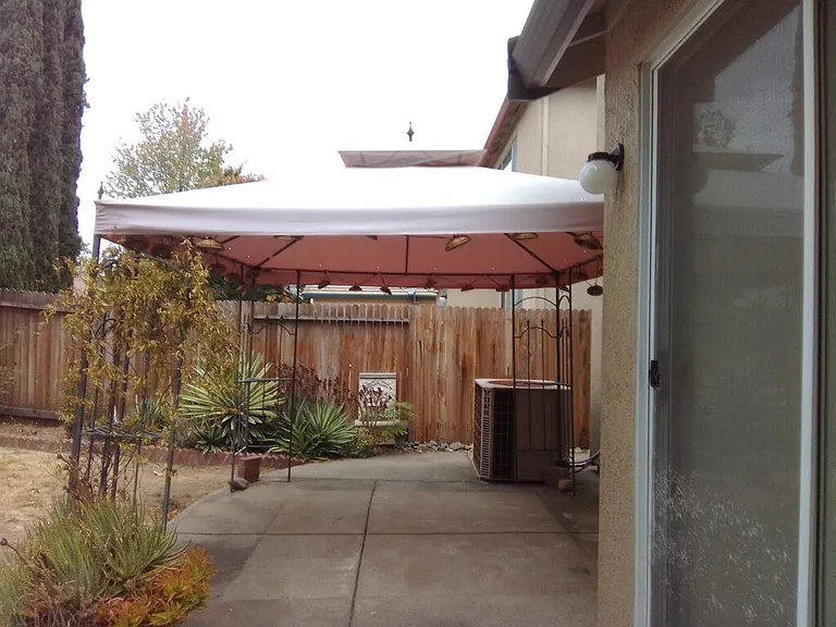 Canopy on patio
