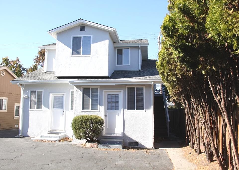 Stairs to studio on right side of house