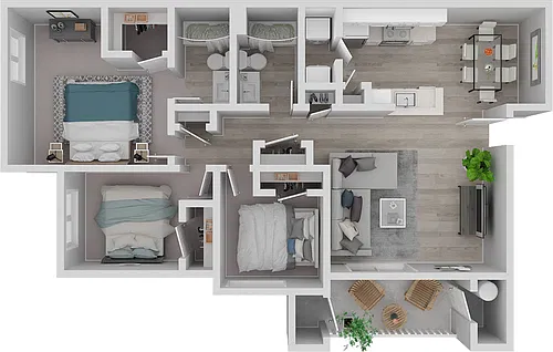Floor plan 3BD 2BTH