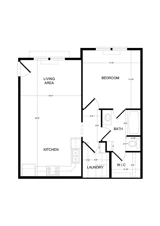 Floor plan 1X1