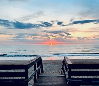 Beach Walkway at Sunrise