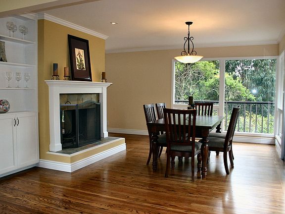 Dining area with Views and Fireplace