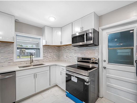Newer stainless steel appliances.