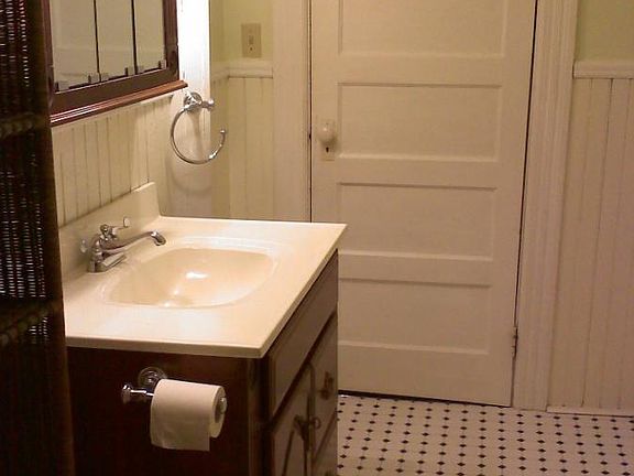 Updated Bathroom Vintage style tile floor