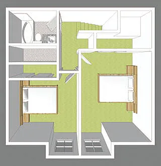 Floor plan Two Bedroom Townhome