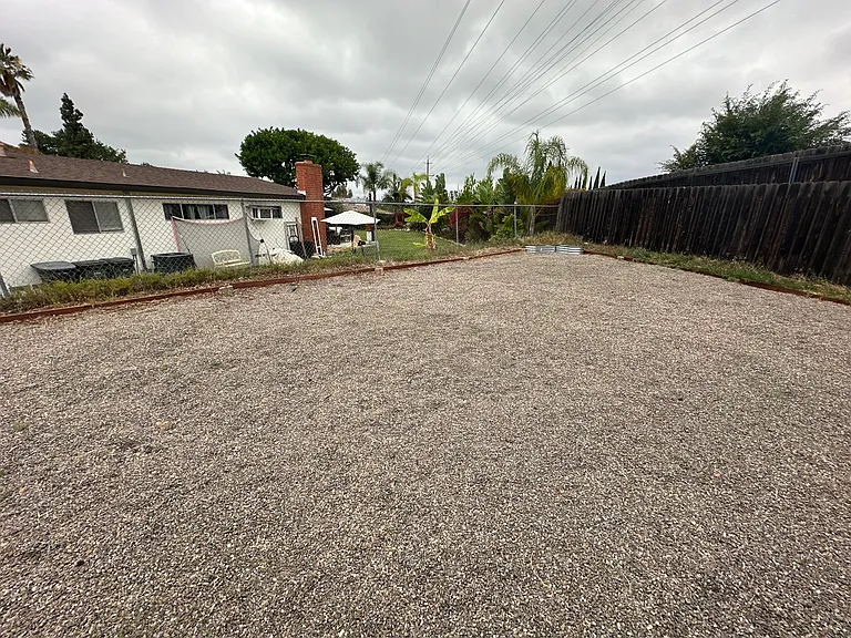 Gravelled Side/Back Yard