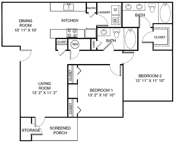Floor plan B1 - Traditional