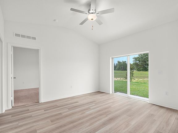 Family room with vaulted ceilings