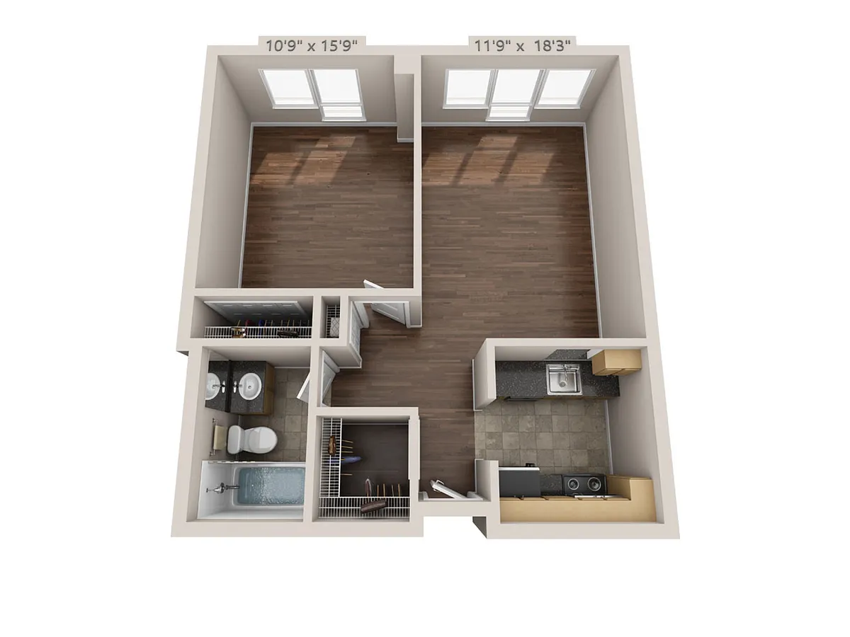 Floor plan 1 Bed