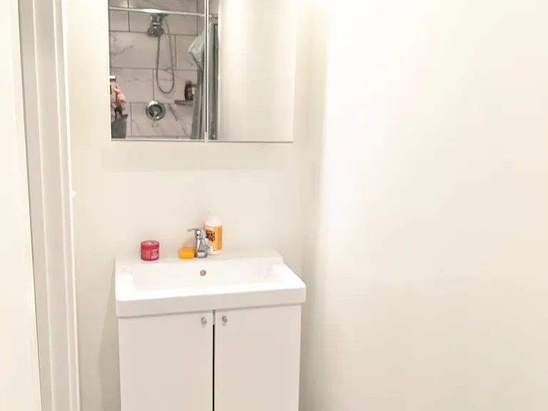 Basement bathroom with shower