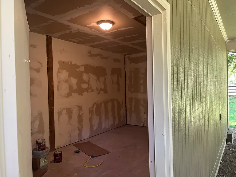 Storage room at carport
