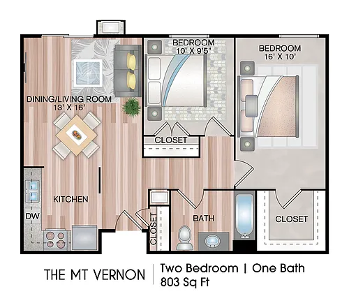 Floor plan The Mt. Vernon Premium Plus (Active Sr. Community)