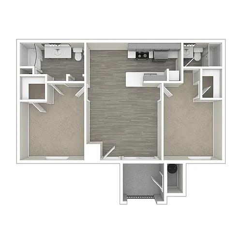 Floor plan Salinas - Renovated 2 Bedroom