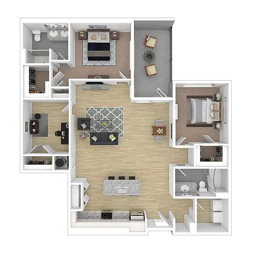 Floor plan C2 w/Den