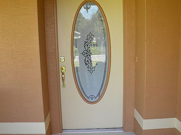 Leaded Glass Front Door