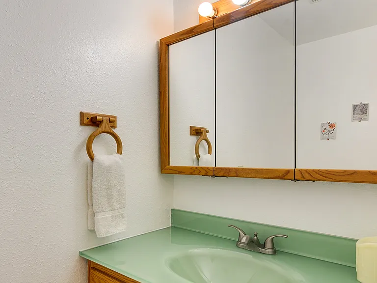 downstairs half bathroom -- this rental unit has one full bathroom and one half bathroom (1.5 total)