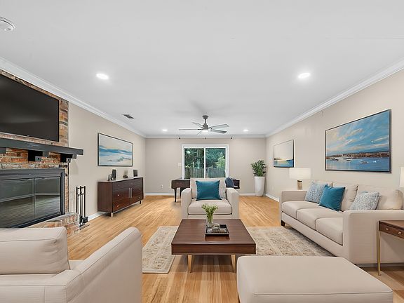 Staged photo of family room