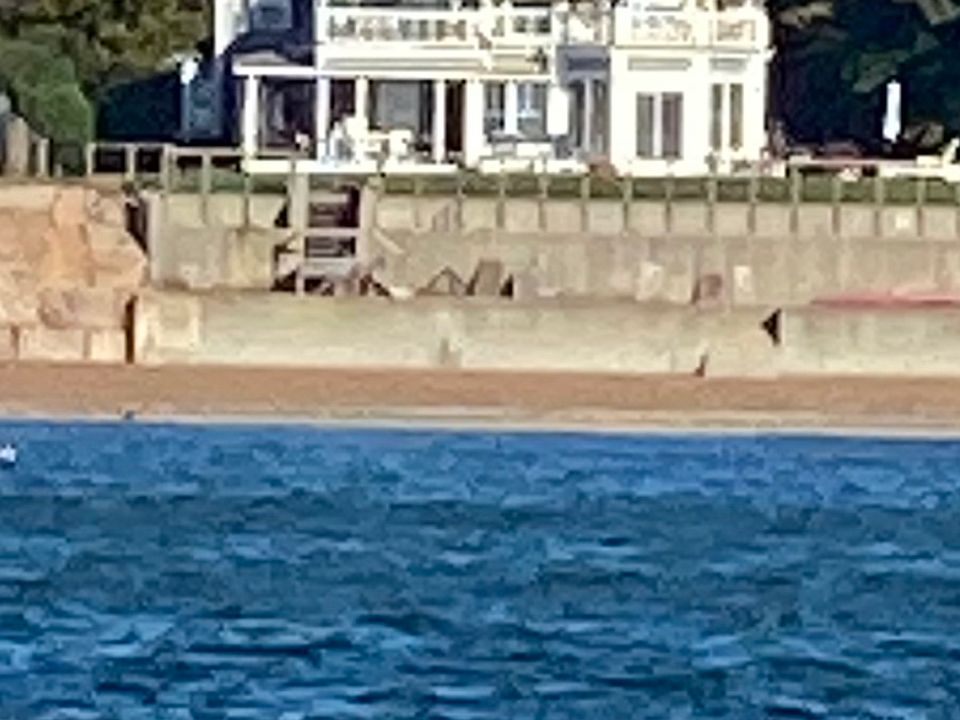 View from the water to the house