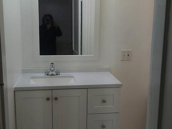 New vanity set (lights, mirror, sink, faucet, cabinet)